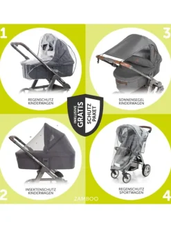 Kombi-Kinderwagen Vision X Duoset Silver in rosa,silber