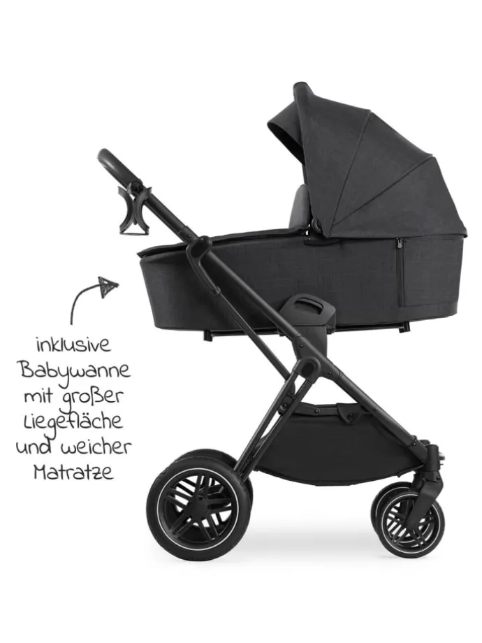 Kombi-Kinderwagen Vision X Duoset Black (Sportwagen in schwarz,grau