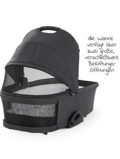 Kombi-Kinderwagen Vision X Duoset Black (Sportwagen in schwarz,grau