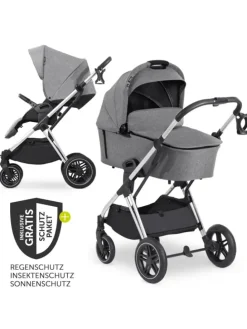 Kombi-Kinderwagen Vision X Duoset Black (Sportwagen in grau