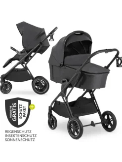 Kombi-Kinderwagen Vision X Duoset Black (Sportwagen in schwarz