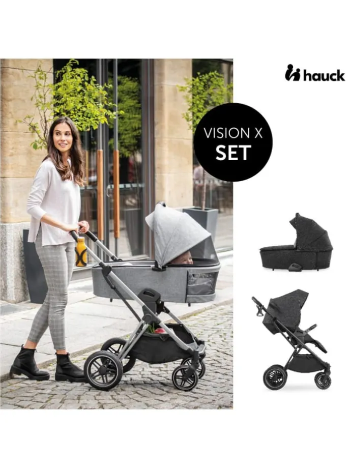 Kombi-Kinderwagen Vision X Duoset Black (Sportwagen in schwarz