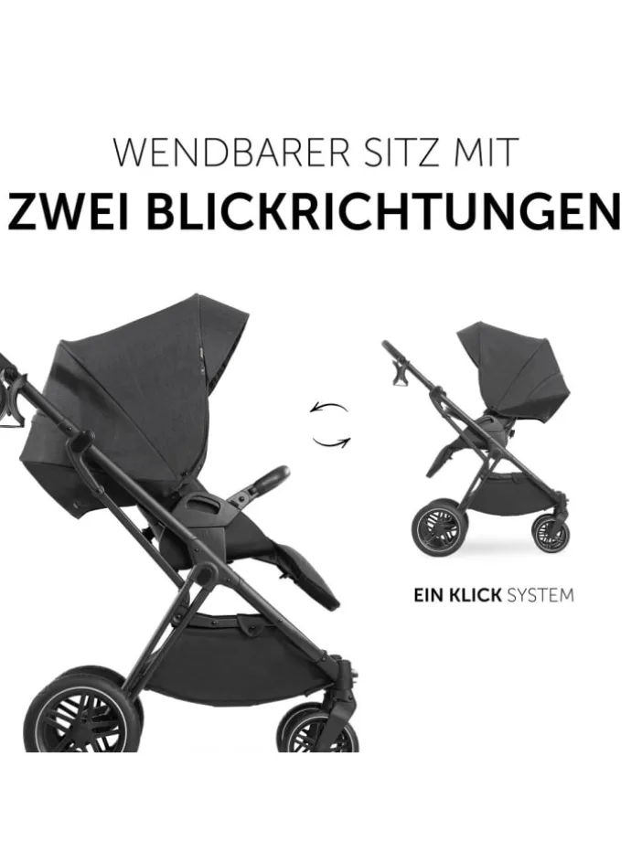Kombi-Kinderwagen Vision X Duoset Black (Sportwagen in schwarz