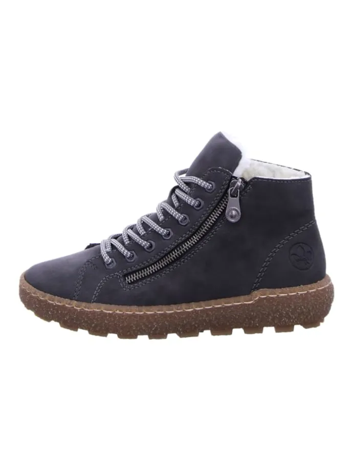 Komfort Schnürschuhe in Grau