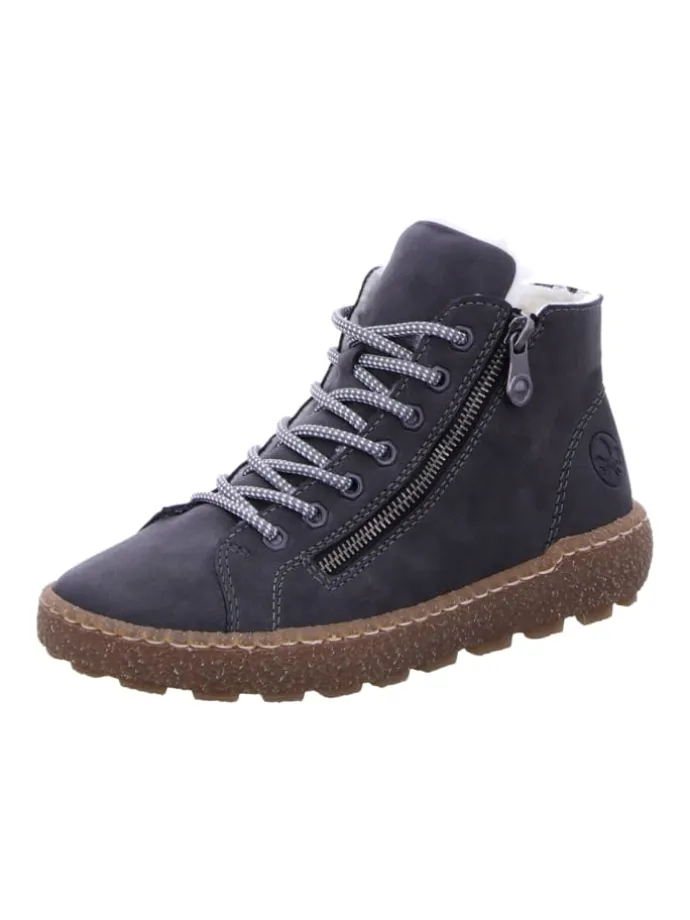 Komfort Schnürschuhe in Grau