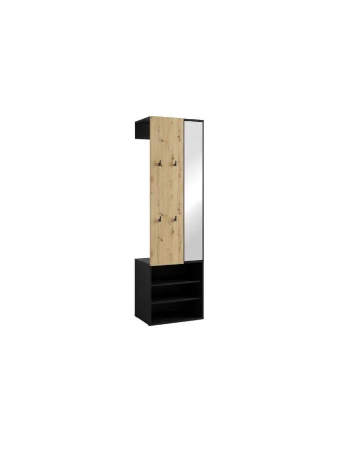 Kompaktgarderobe ANDORRA in Artisan Eiche (Eiche-Optik) B 55, H 187,5, T 40,5 cm
