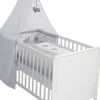 Komplettbettset Jumbotwins inkl. Himmel, Nest & Matratze 70 x 140 cm - Weiß