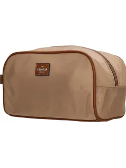 Kosmetiktasche "Buckingham" in Hellbraun - (B)25 x (H)15 x (T)14 cm