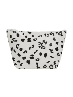 Kosmetiktasche "Call of the wild" in Weiß/ Schwarz - (B)30 x (H)17 x (T)7 cm