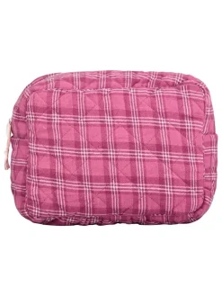 Kosmetiktasche "Flannel Malin" in Pink - (B)28 x (H)20 cm