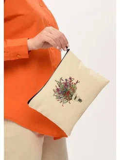 Kosmetiktasche in Beige - (B)25 x (H)18 cm