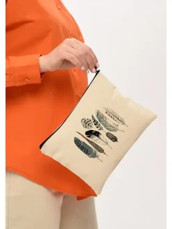 Kosmetiktasche in Beige - (B)25 x (H)18 cm