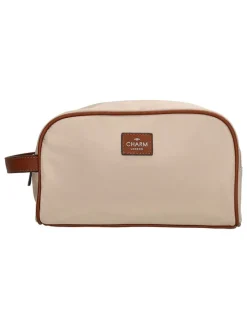 Kosmetiktasche in Beige - (B)25 x (H)15 x (T)14 cm