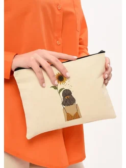 Kosmetiktasche in Beige - (B)25 x (H)18 cm