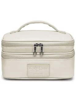 Kosmetiktasche in Beige - (B)23,5 x (H)12,5 x (T)28,5 cm