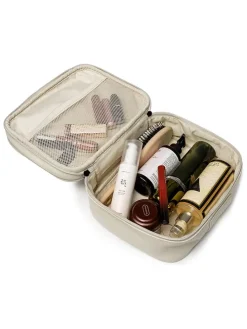 Kosmetiktasche in Beige - (B)23,5 x (H)12,5 x (T)28,5 cm