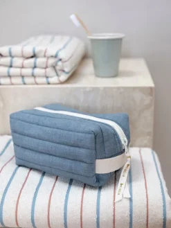Kosmetiktasche in Blau - (B)20 x (H)12 x (T)10 cm