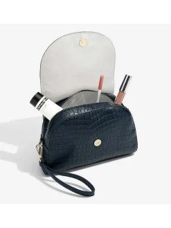 Kosmetiktasche in Dunkelblau - (B)25,5 x (H)18,5 x (T)7,5 cm