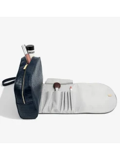 Kosmetiktasche in Dunkelblau - (B)25,5 x (H)18,5 x (T)7,5 cm