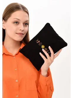Kosmetiktasche in Schwarz - (B)25 x (H)18 cm