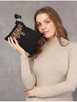 Kosmetiktasche in Schwarz - (B)25 x (H)18 cm