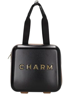 Kosmetiktasche in Schwarz - (B)32 x (H)30 x (T)18 cm