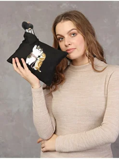 Kosmetiktasche in Schwarz - (B)25 x (H)18 cm