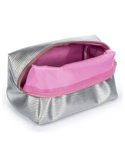 Kosmetiktasche in Silber - (L)11 x (B)18 cm