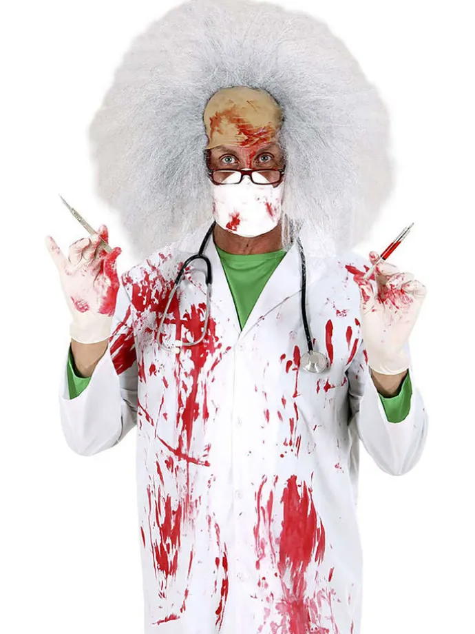 Kostüm "BLUTIGER DOKTOR" in Weiß/ Rot