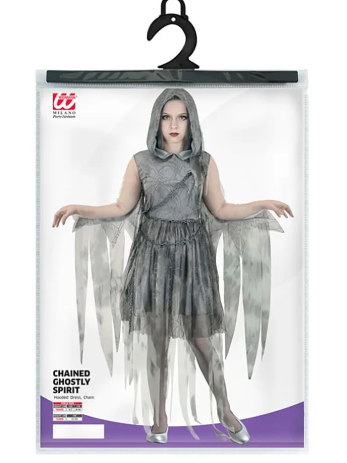 Kostüm "GHOSTLY SPIRIT IN KETTEN" in Grau