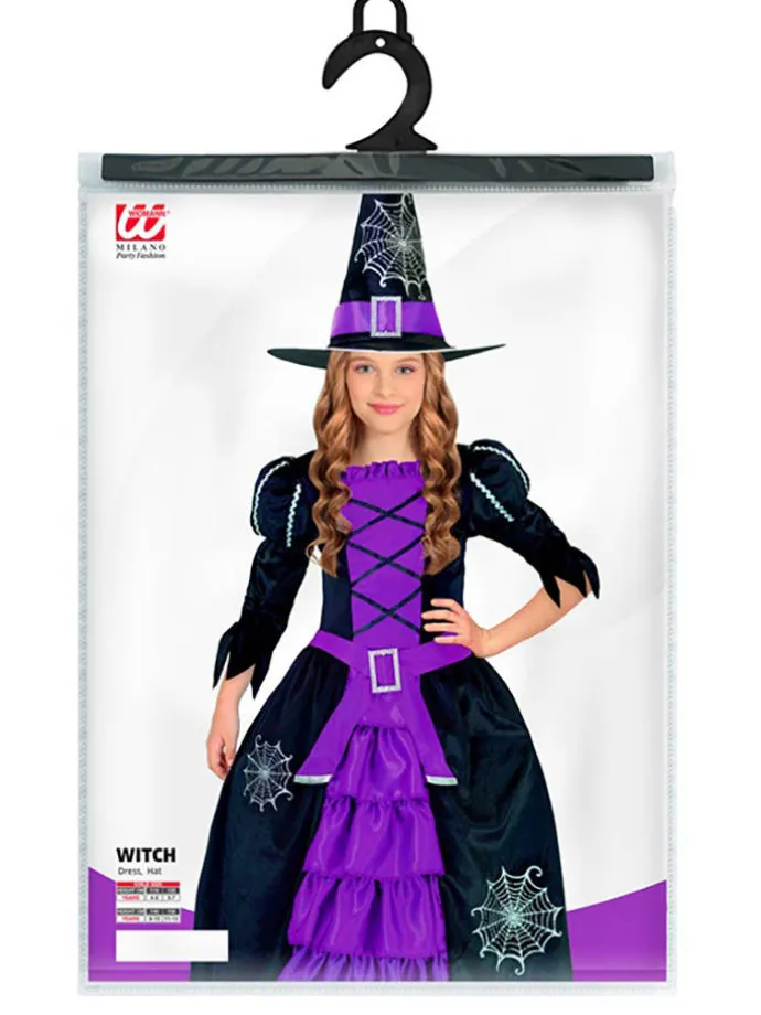 Kostüm "HEXE" in Schwarz/ Lila