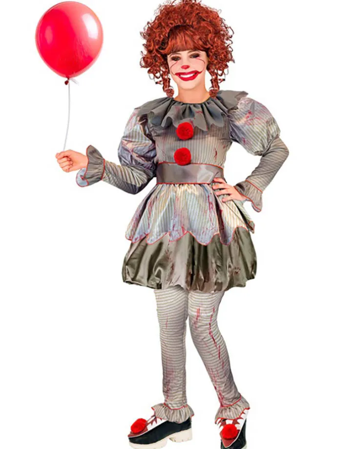 Kostüm "KILLER CLOWN" in Grau