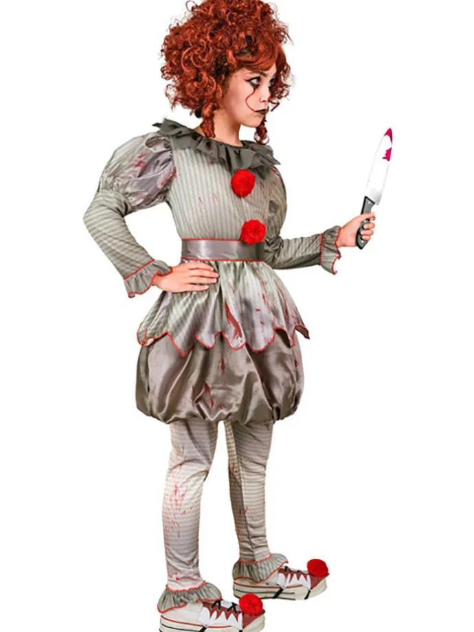 Kostüm "KILLER CLOWN" in Grau