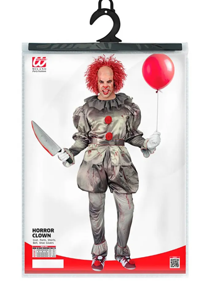Kostüm "KILLER CLOWN" in Grau