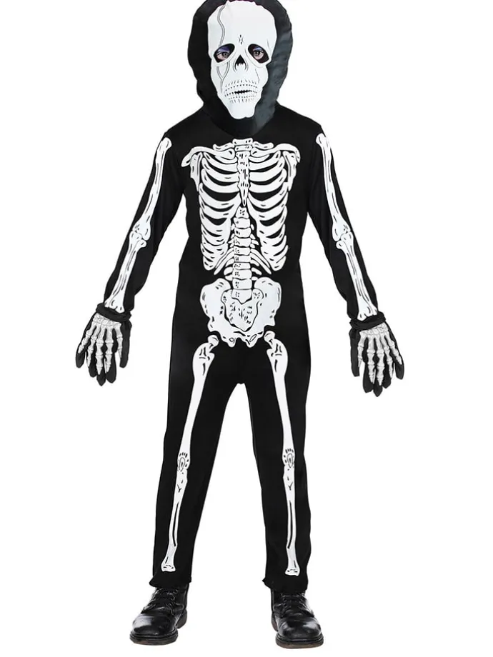 Kostüm "Skeleton" in Schwarz/ Weiß