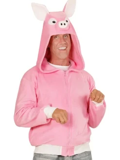 Kostümfleecejacke "Schwein" in Rosa
