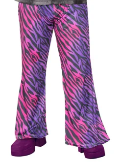 Kostümhose "Disco Fever Zebra Flares" in Lila