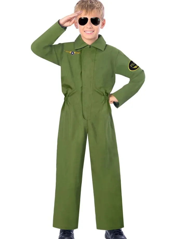 Kostüm-Overall "Pilot" in Grün