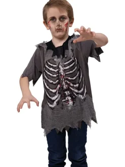 Kostümshirt "Zombie" in Anthrazit