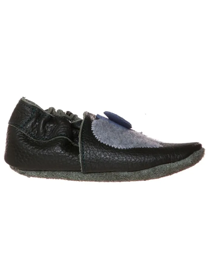Krabbelschuhe in Dunkelgrün