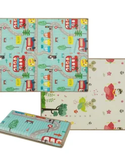 Krabblematte Baby faltbar in Bunt