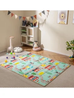 Krabblematte Baby faltbar in Bunt