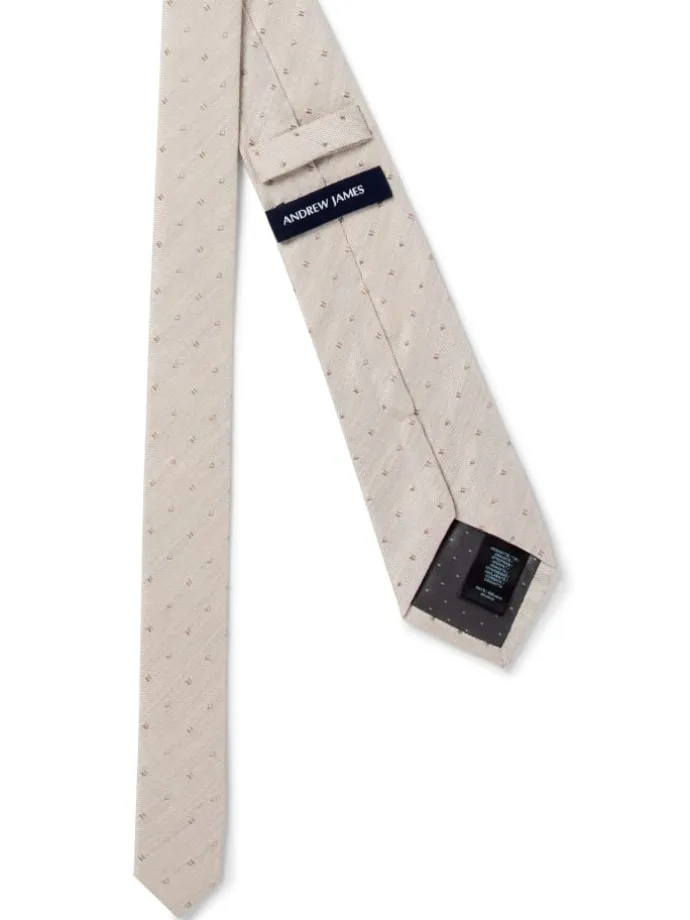 Krawatte in beige - 0001