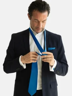 Krawatten-Set in Royalblau