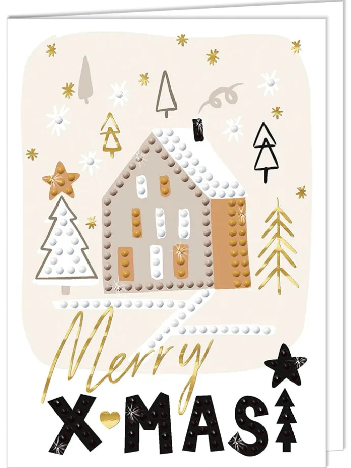 Kreativset "Diamond Painting Greeting Cards - Cosy X-Mas" in Bunt