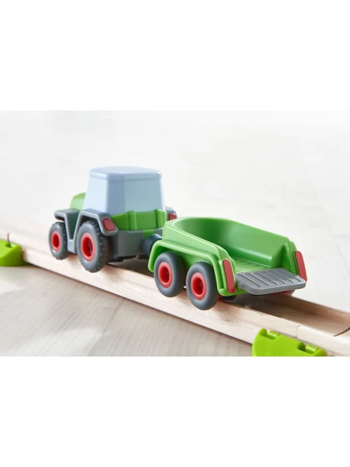 Kugelbahn Kullerbü und Erweiterungen in Traktor mit Anhänger