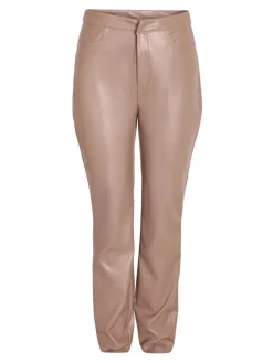 Kunstleder Hose PU Beschichtet NMANDY in Braun