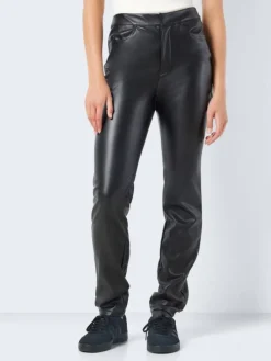 Kunstleder Hose PU Beschichtet NMANDY in Schwarz