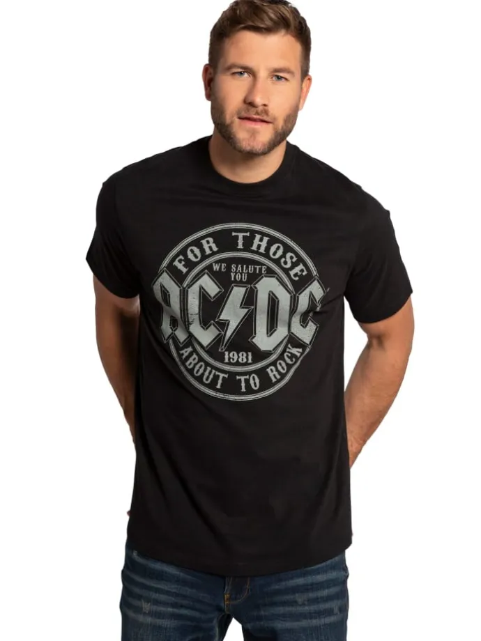 Kurzarm T-Shirt in klassisch schwarz