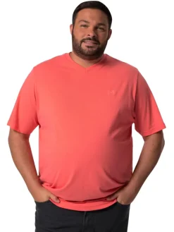 Kurzarm T-Shirt in koralle